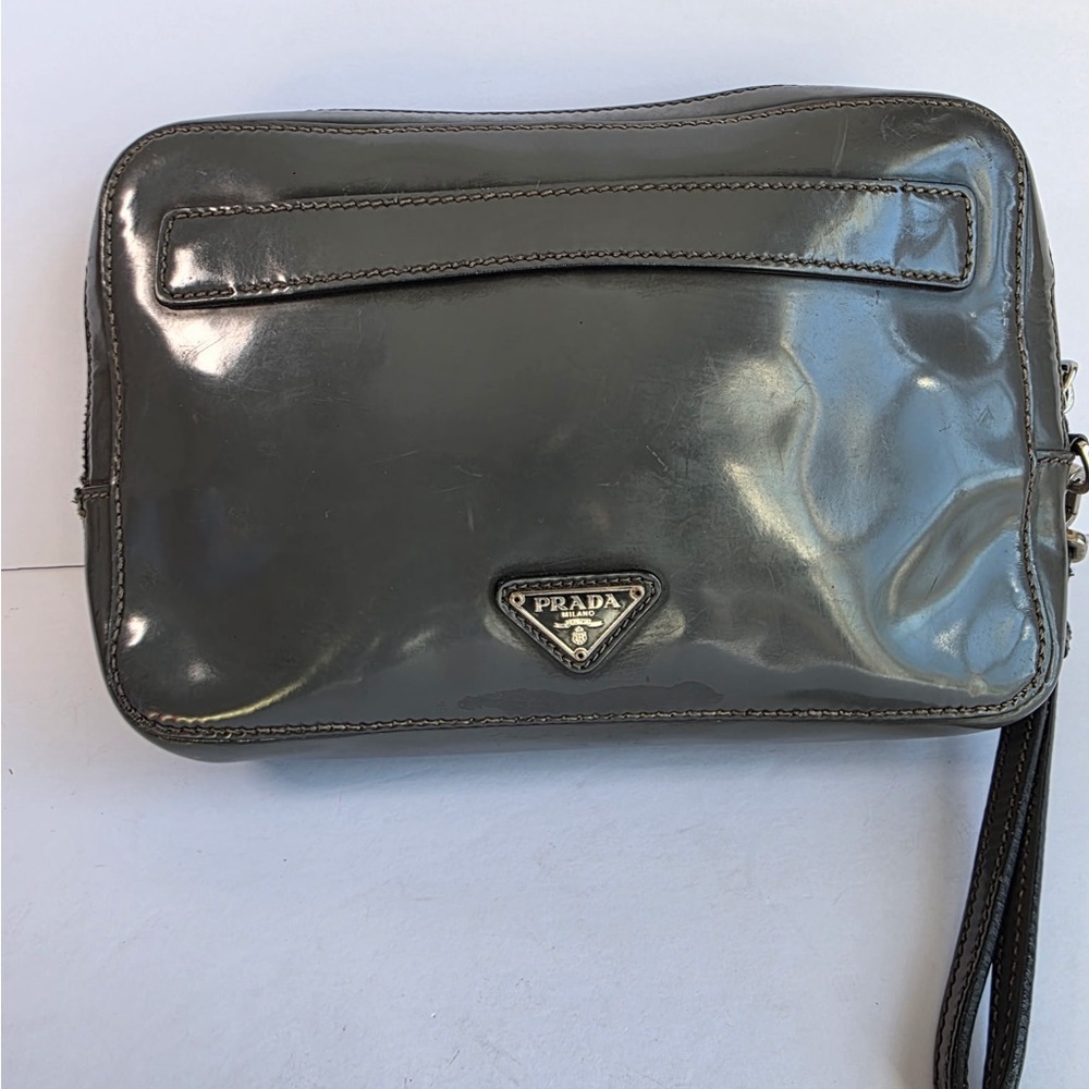 Prada Gray Men’s Wristlet